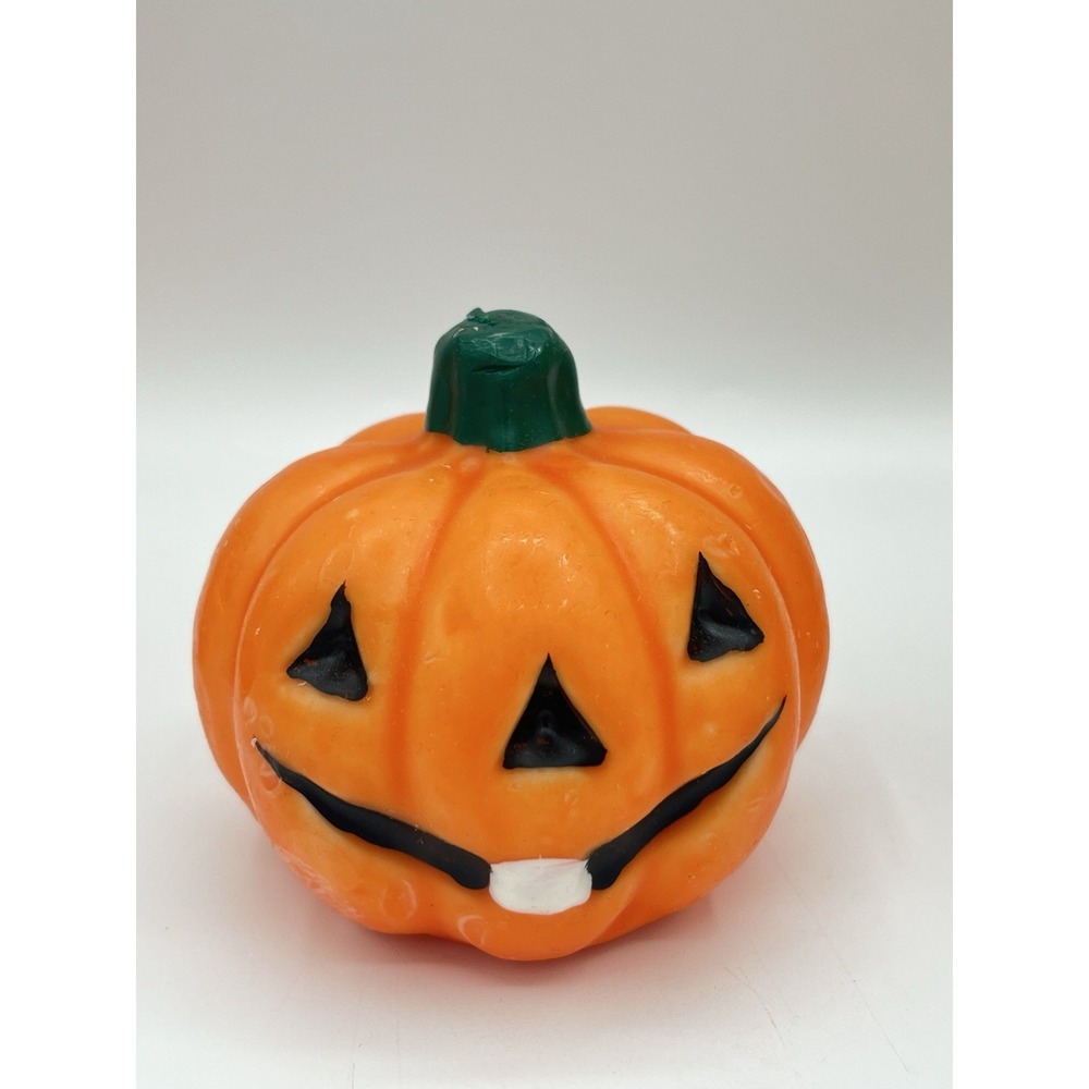 Vintage Halloween Jack O Lantern Pumpkin Candles Lot of 3 Holiday Decor - Picture 7 of 12